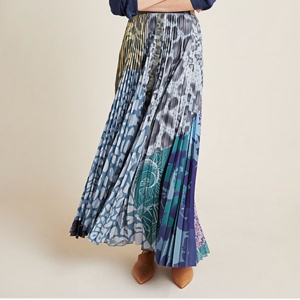 Geisha Design Anthropologie Pleated Maxi NWT